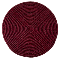 Raffia Large Round Placemat Coaster In Bordeaux By Rice DK